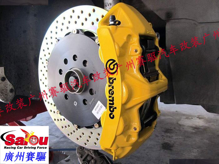 意大利BREMBO競(jìng)技版6活塞剎車卡鉗 黃色BREMBO GT版剎車套裝