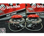 著名剎車品牌BREMBO F50RAV4升級剎車套裝大四活塞鮑魚