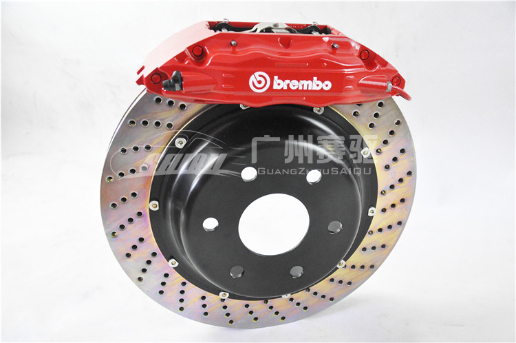 起亞K5升級BREMBO F50大四活塞卡鉗剎車套裝 K5專用4活塞鮑魚 提高行車安全