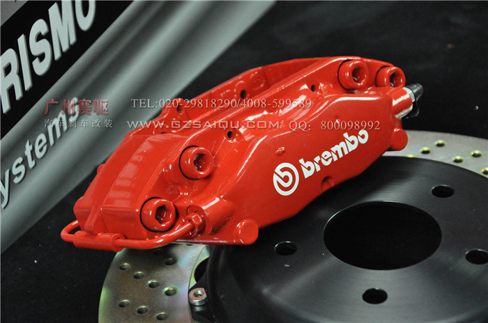 紅色BREMBO F40剎車(chē)套裝 4活塞紅色鮑魚(yú) 配合加大型剎車(chē)盤(pán) 有多種車(chē)型套裝