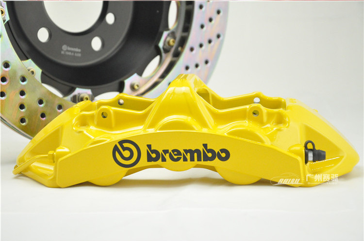 意大利BREMBO競(jìng)技版6活塞剎車卡鉗 黃色BREMBO GT版剎車套裝